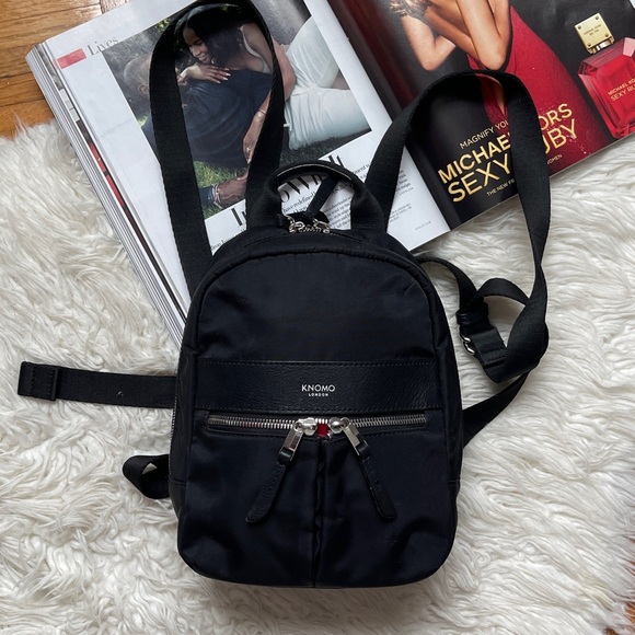 KNOMO London XS 9.5” Beauchamp Double Compartment Backpack in Black - Picture 3 of 14